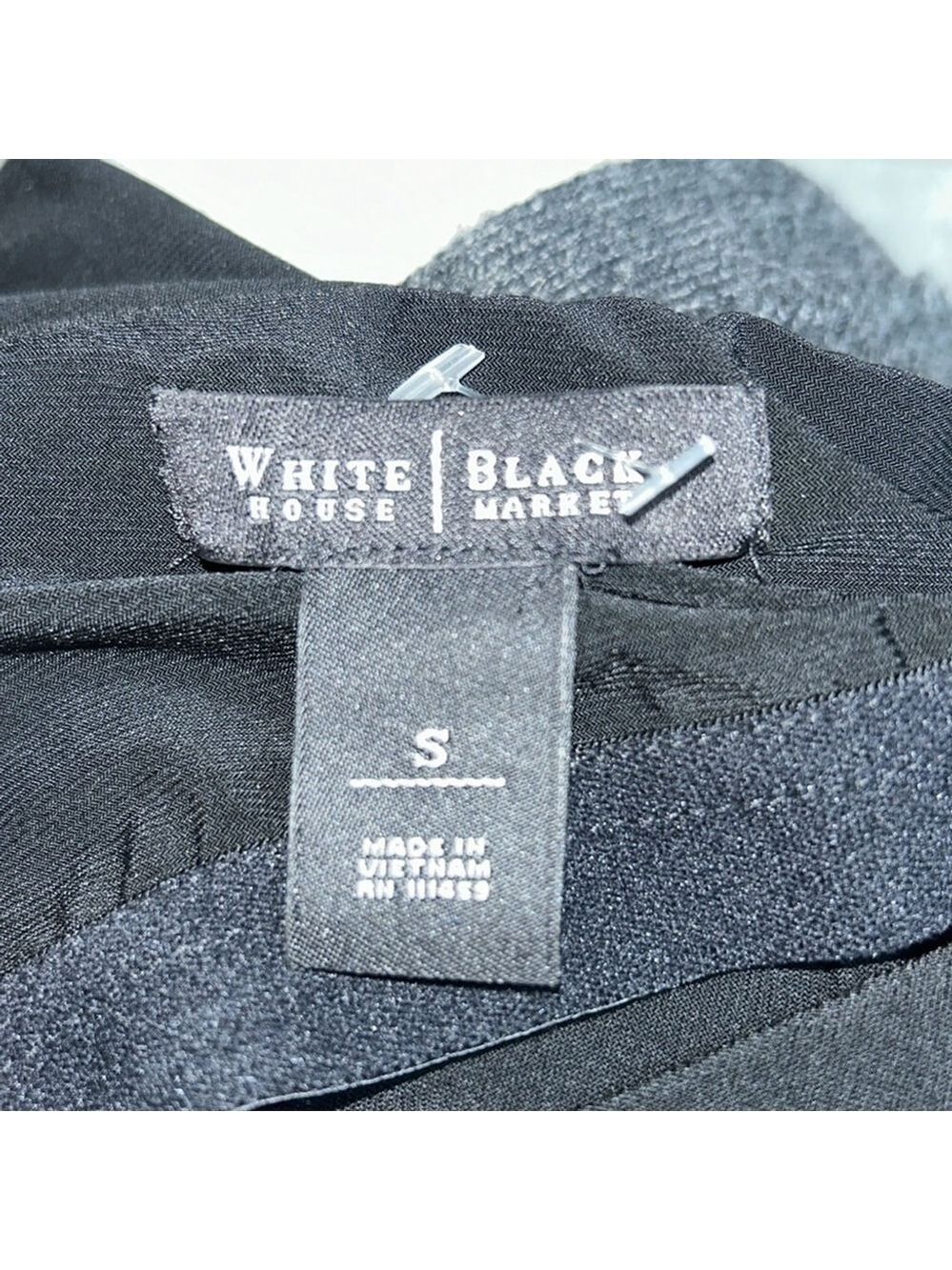 White House Black Market: Black, Tie Halter Top, Size Small - Picture 6 of 7